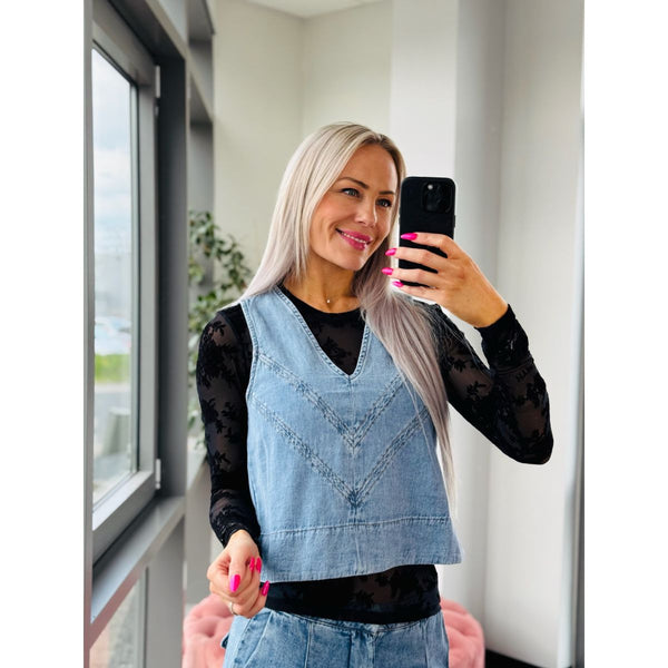 ChalinaGO Top Denim Blue