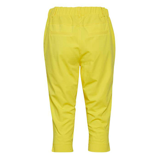 Klassisk habit capri buks i stærk gul farve