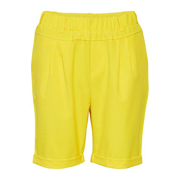 Habit shorts i stærk gul med elastik i livet