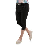 Klassiske habit capri bukser i sort med smalle ben