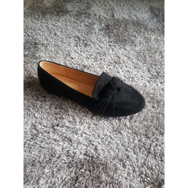 Loafers med knyttet detalje sort