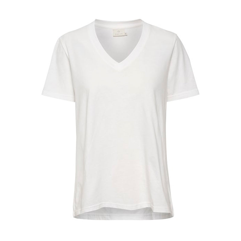 Hvis basis t-shirt med v udskæring og korte ærmer set forfra