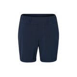 Mørkeblå habit shorts med elastikkant og opsmøg