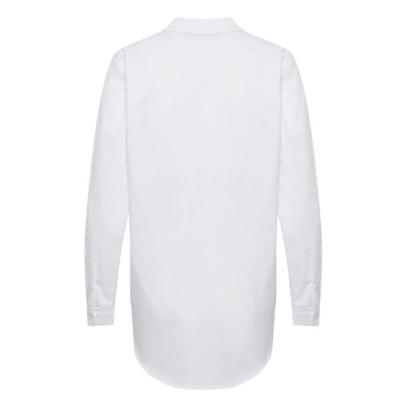 Klassisk hvid gennemknappet skjorte fra Kaffe med klassisk skjortekrave lange ærmer med manchet og knap set bagfra