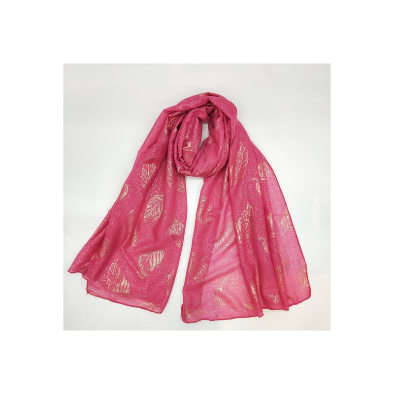 Shiny pink tørklæde med mønster