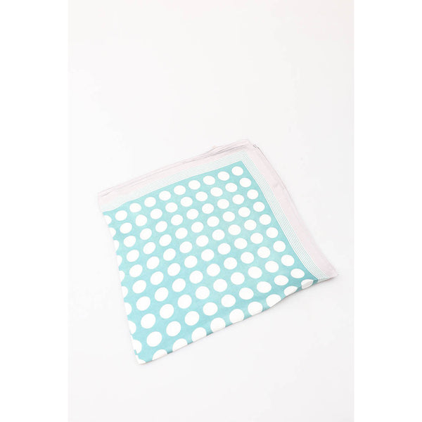 Silketørklæde grøn/beige dot