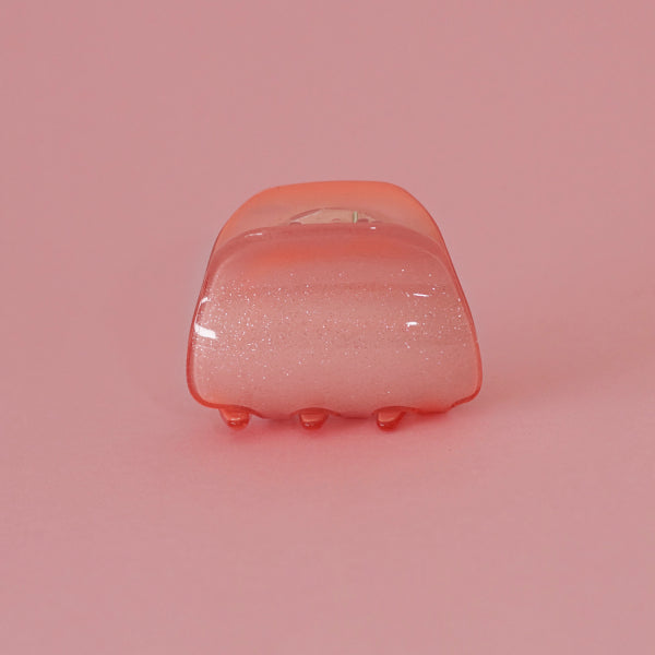 sunny hairclip glitter peach
