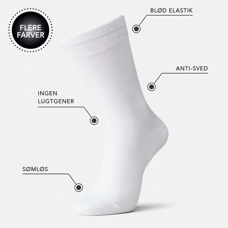 Bambusstrømpe white