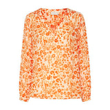 Janet blouse orange medium flower print