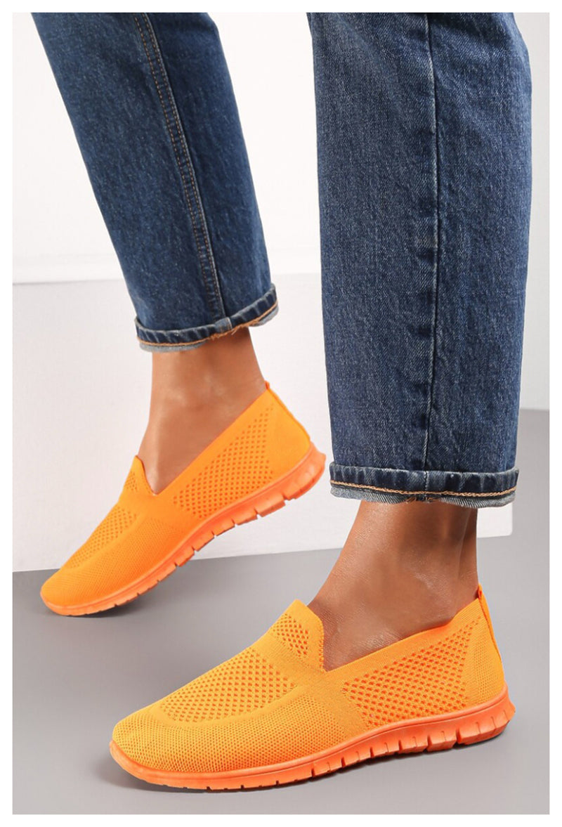 Sneakers med elastik orange
